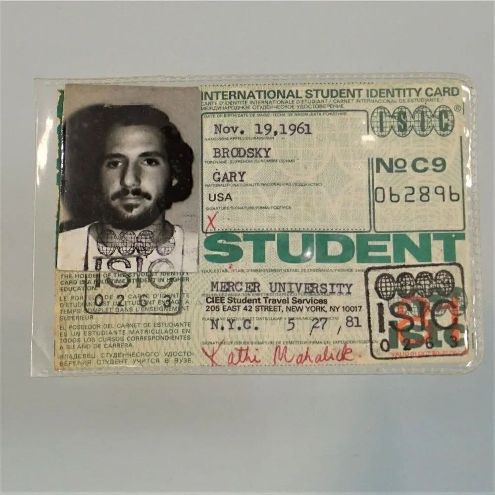 Vintage International Student Identity Card 1981 Mercer University Georgia